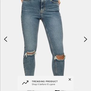 TOPSHOP Jamie Ripped Jeans size 26